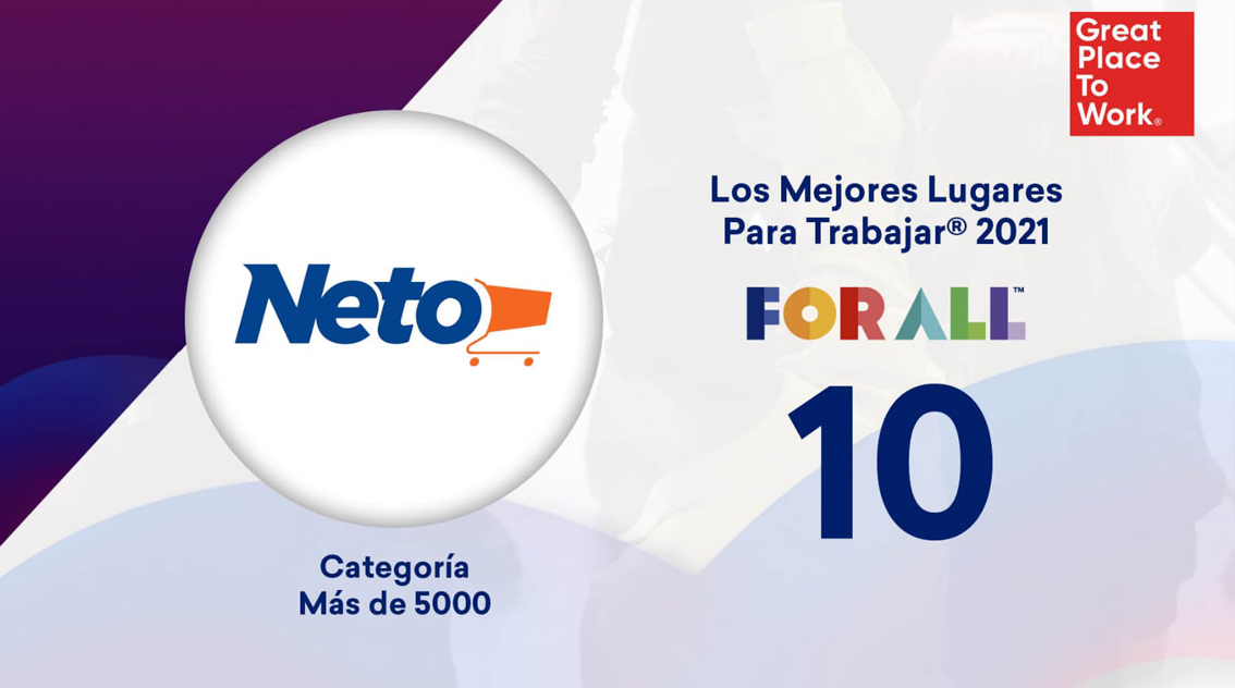 Tiendas Neto es reconocida como Great Place to Work
